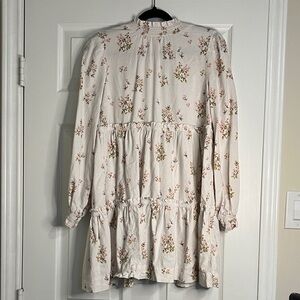 Free People Floral Print Long Sleeve Dress